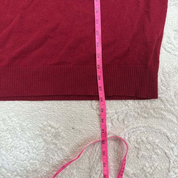 Banana Republic Men's Wool Red Crew Neck Long Sleeve Sweater, XL - Picture 5 of 6